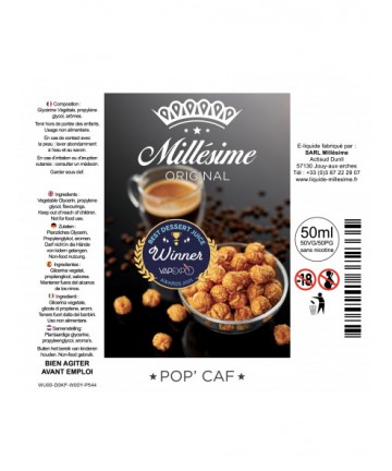 POP'CAF 50ML - MILLESIME